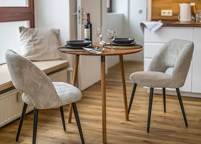 Design Zentral Kueche Parknah Apartman Lipcse